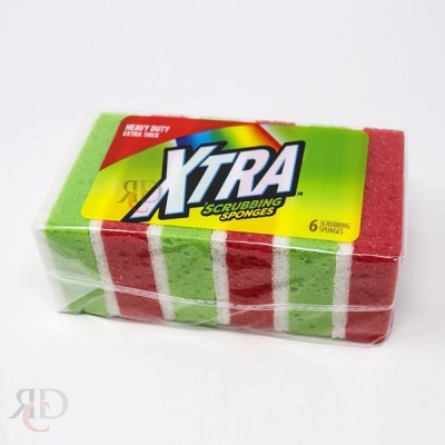 XTRA SPONGE SCRUB 6CT/ DISPLAY